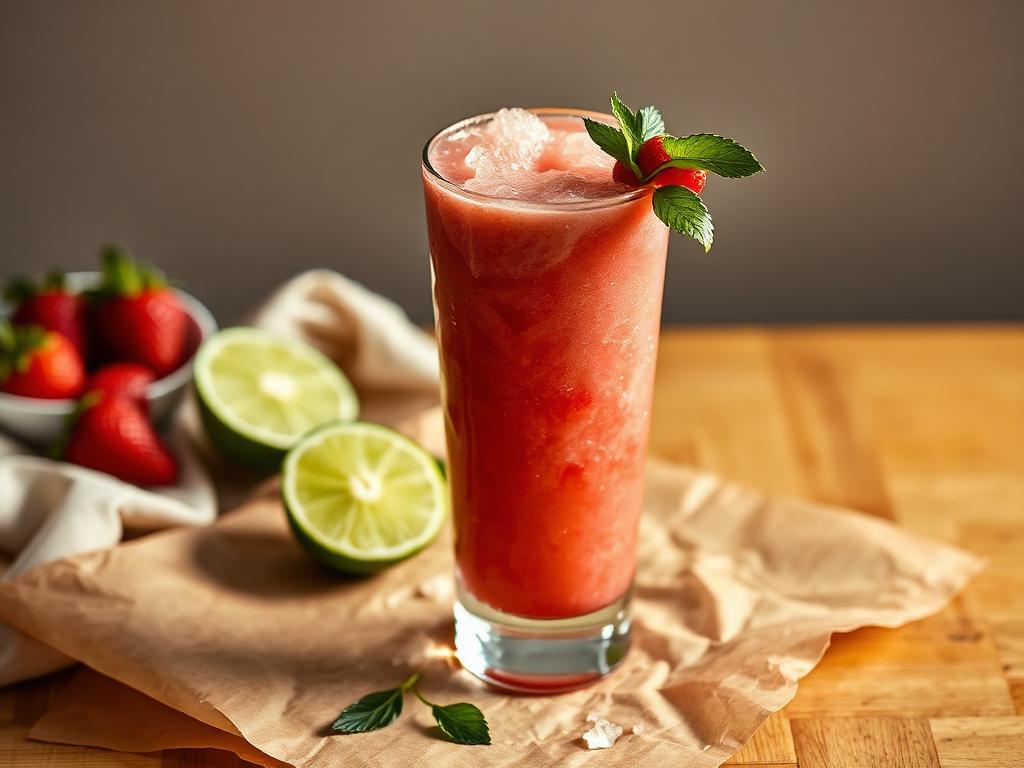 Frozen Strawberry-Lime Slush